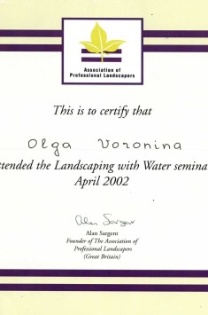 Участие в семинаре Alan Sargent "Landscaping with Water"